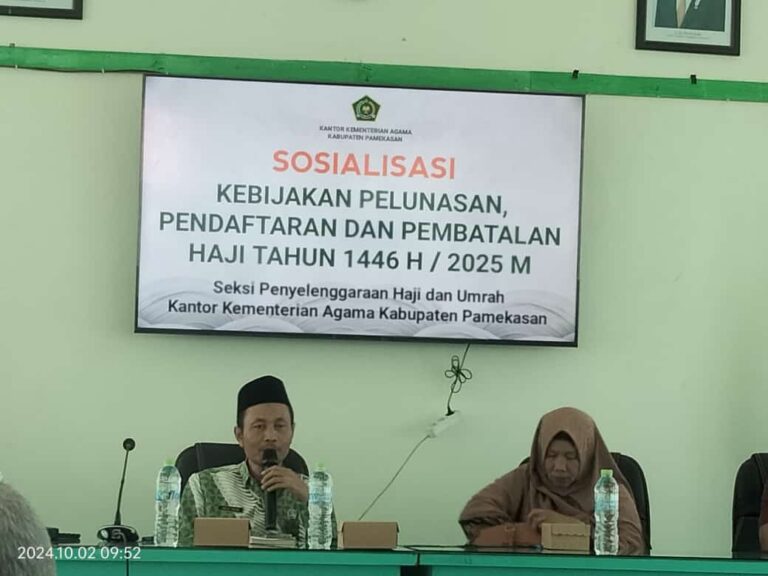 SOSIALISASI KEBIJAKAN PELUNASAN,PENDAFTARAN DAN PEMBATALAN HAJI 1446 H / 2025 M