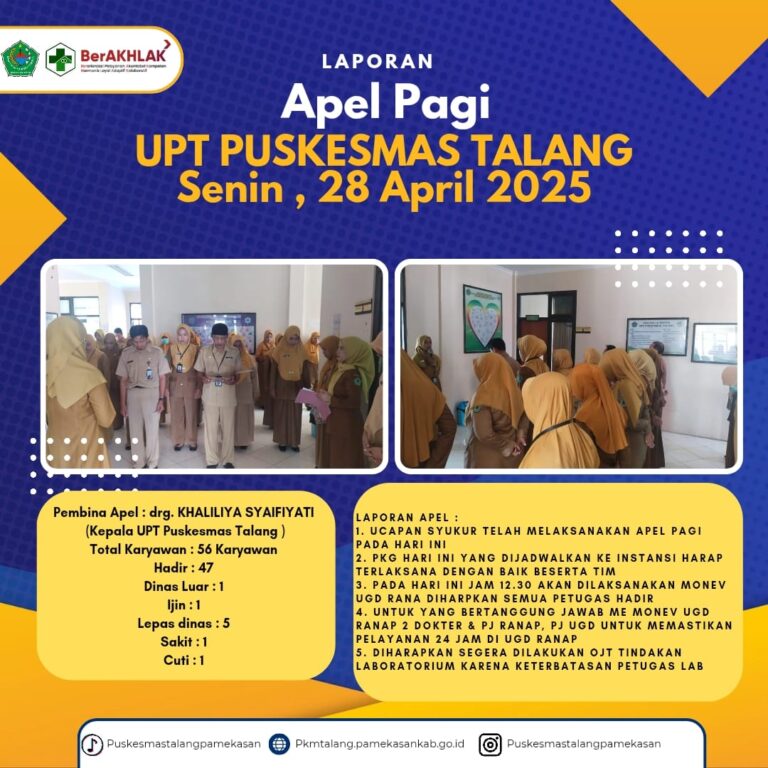 APEL PAGI SENIN 28 APRIL 2025