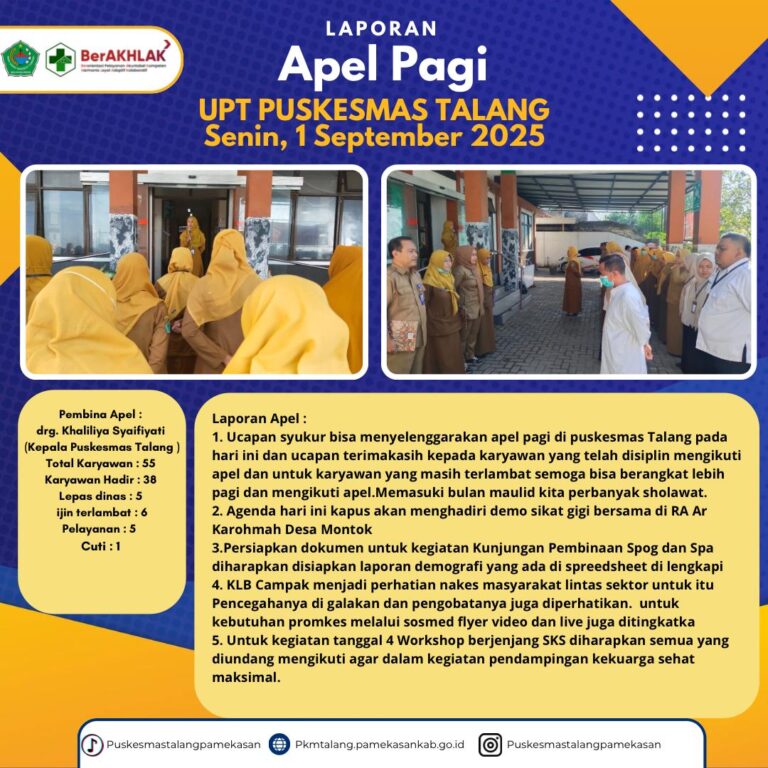 APEL PAGI SENIN 01 SEPTEMBER 2025