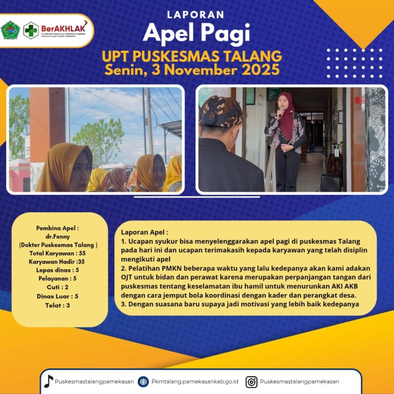 APEL PAGI SENIN 3 NOVEMBER 2025